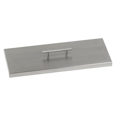 PIAZZA 36 x 12 in. Stainless Steel Cover for Rectangular Drop-In Fire Pit Pan PI4445